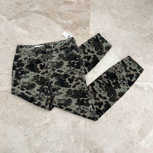 Anthropologie Pants - NWT Anthropologie high rise pilcro button fly skinny corduroy camo pants…